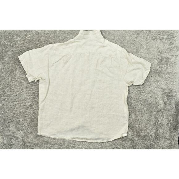 Tommy Bahama 2XL Linen Short Sleeve Button-Up Shirt Beige - Picture 3 of 8